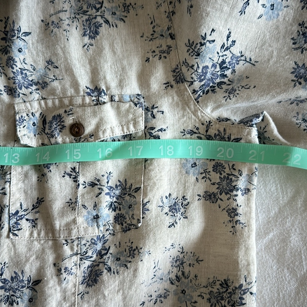 Eddie Bauer Cream and Blue Floral Maxi Dress - Picture 10 of 10
